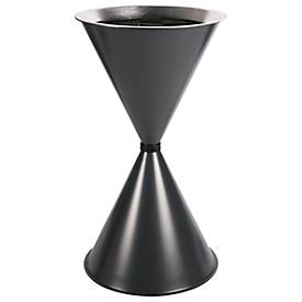 Konischer Standaschenbecher Diabola ECO, Alu-Einlegeschale, H 710 mm, ø 400 mm, anthrazit