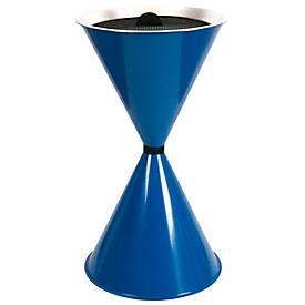 Konischer Standaschenbecher Diabola ECO, Alu-Einlegeschale, H 710 mm, ø 400 mm, blau