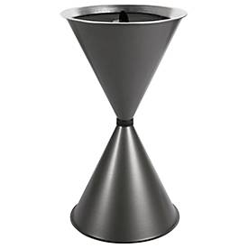 Konischer Standaschenbecher Diabola ECO, Alu-Einlegeschale, H 710 mm, ø 400 mm, div. Farbvarianten
