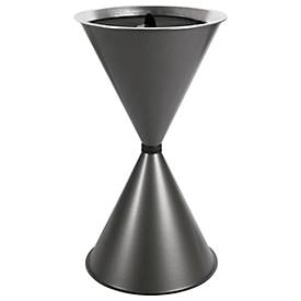 Konischer Standaschenbecher Diabola ECO, Alu-Einlegeschale, H 710 mm, ø 400 mm, div. Farbvarianten
