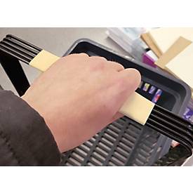 Kontaktschutzpapier, selbstklebend, wiederverwendbar, 48 x 100 Blatt mit L 150 x B 150 mm, gelb