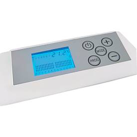 Konvektor GLASKON 1000, 1000 W, Glasfront, LCD Touch-Funktion, 24-h/Wochen-Timer, erkennt offene Fenster, IP24, mobil/Wandmontage, weiß