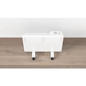 Konvektor Heizgerät SLIM E 1000, mobil oder Wandmontage, 1000 W, 3 Heizstufen, Thermostat, 24 h-/Wochentimer, IP24, B 500 x T 85 x H 400 mm, weiß