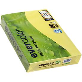 Kopierpapier EVERCOLOR, farbig, DIN A4, 80 g/m², gelb, 500 Blatt