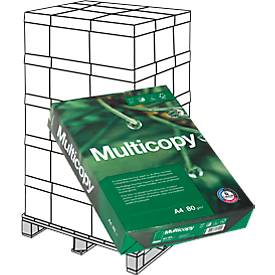 Kopierpapier Multicopy, DIN A4, 80 g/m², weiß, 1 Palette = 200 x 500 Blatt