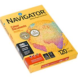 Kopierpapier Navigator Colour Documents, DIN A4, 120 g/m², hochweiß, 1 Karton = 8 x 250 Blatt
