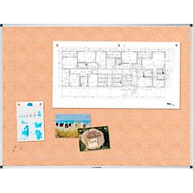 Korktafel Legamaster UNITE, waagerechte oder senkrechte Anbringung, B 1200 x T 12,6 x H 900 mm, Naturkork, braun