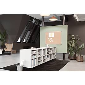 Korktafel Legamaster UNITE, waagerechte oder senkrechte Anbringung, B 1200 x T 12,6 x H 900 mm, Naturkork, braun