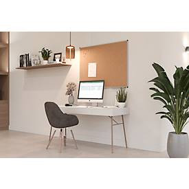 Korktafel Legamaster UNITE, waagerechte oder senkrechte Anbringung, B 1500 x T 12,6 x H 1000 mm, Naturkork, braun