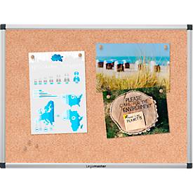 Korktafel Legamaster UNITE, waagerechte oder senkrechte Anbringung, B 600 x T 12,6 x H 450 mm, Naturkork, braun