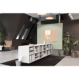 Korktafel Legamaster UNITE, waagerechte oder senkrechte Anbringung, B 900 x T 12,6 x H 600 mm, Naturkork, braun