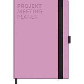 Korsch Projekt- und Meetingplaner, DIN A5, 200 Seiten, FSC-Papier, Leinenstruktur, Farbschnittkante, Gummiband & Stiftehalter, flieder