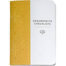 Korsch Taschenbuch 'Gesundheits-Checkliste', DIN A6, Hardcover, B 105 x H 148 mm, orange/weiß
