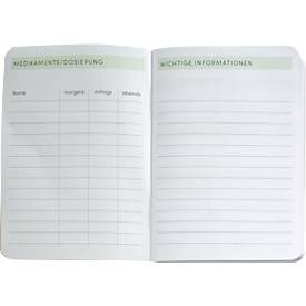 Korsch Taschenbuch 'Gesundheits-Checkliste', DIN A6, Hardcover, B 105 x H 148 mm, orange/weiß