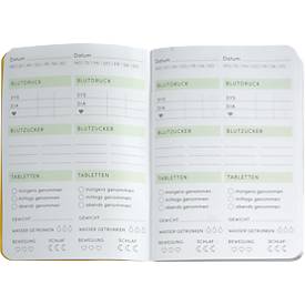 Korsch Taschenbuch 'Gesundheits-Checkliste', DIN A6, Hardcover, B 105 x H 148 mm, orange/weiß