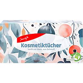 Kosmetiktücher „Jeden Tag“, 120 Stück, 3-lagig, im Spenderkarton, Holzzellstoff, chlorfrei gebleicht, weiß