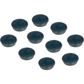 Kraftmagnete Franken, rund, bis 0,3 kg, Speziallackierung, Ø 24 mm, Kunststoff, schwarz, 10 Stück