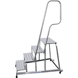 KRAUSE Montagetritt, mit Handlauf/Fahrrollen, 4 Stufen, Höhe 0,8 m, 13,5 kg