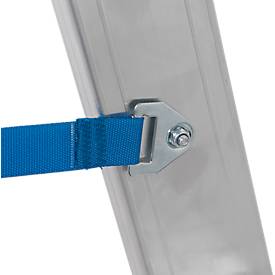 KRAUSE STABILO Doppelleiter R13 2x3 Stufen, 80 mm Lochbild selbstreinigend, hochfeste Alu-Gelenke, SafetyCap