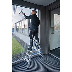 KRAUSE STABILO Doppelleiter R13 2x5 Stufen, 80 mm Lochbild selbstreinigend, hochfeste Alu-Gelenke, SafetyCap