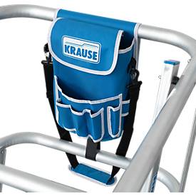 KRAUSE STABILO SkyMatic 1x3–1x5 Teleskop-Plattformleiter, fahrbar, ClickMatic, Plattform 600x500 mm, Geländer, AH 2,80–3,30 m