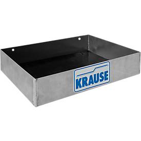 KRAUSE Werkzeugablage für Handlauf Ø 40 mm, klemmbar mit Flügelmuttern, rutschfeste Gummieinlage, 500x300 mm, bis 10 kg
