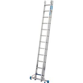 Krause zweitlg. Schiebeleiter, 2 x 12 Sprossen, TRBS 2121 2-konform, Trigon-Traverse