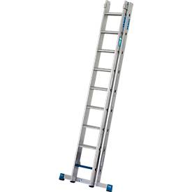 Krause zweitlg. Schiebeleiter, 2 x 9 Sprossen, TRBS 2121 2-konform, Trigon-Traverse