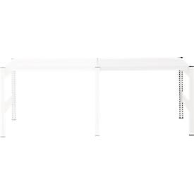 Kreativ-Tisch ORDO Professional, Anbautisch, multifunktional, herausnehmbare Schreibfläche, mobil, B 1010 x T 635 x H 825 mm, Stahl, verkehrsweiß RAL 9016