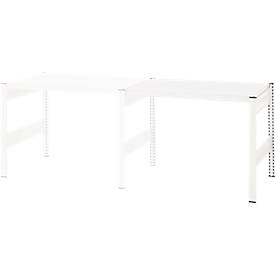 Kreativ-Tisch ORDO Professional, Anbautisch, multifunktional, herausnehmbare Schreibfläche, mobil, B 1010 x T 635 x H 825 mm, Stahl, verkehrsweiß RAL 9016