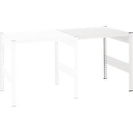 Kreativ-Tisch ORDO Professional, Anbautisch, multifunktional, herausnehmbare Schreibfläche, mobil, B 760 x T 635 x H 825 mm, Stahl, verkehrsweiß RAL 9016