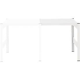 Kreativ-Tisch ORDO Professional, Anbautisch, multifunktional, herausnehmbare Schreibfläche, mobil, B 760 x T 635 x H 825 mm, Stahl, verkehrsweiß RAL 9016