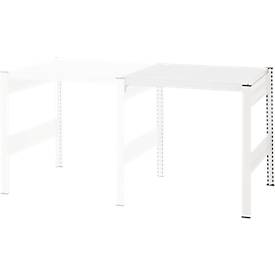 Kreativ-Tisch ORDO Professional, Anbautisch, multifunktional, herausnehmbare Schreibfläche, mobil, B 760 x T 635 x H 825 mm, Stahl, verkehrsweiß RAL 9016