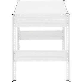 Kreativ-Tisch ORDO Professional, Grundtisch, multifunktional, herausnehmbare Schreibfläche, mobil, B 1060 x T 635 x H 825 mm, Stahl, verkehrsweiß RAL 9016