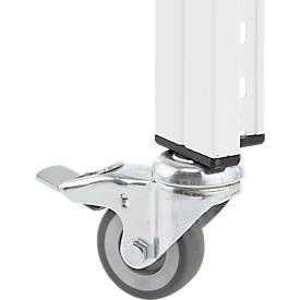 Kreativ-Tisch ORDO Professional, Grundtisch, multifunktional, herausnehmbare Schreibfläche, mobil, B 1060 x T 635 x H 825 mm, Stahl, verkehrsweiß RAL 9016