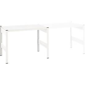 Kreativ-Tisch ORDO Professional, Grundtisch, multifunktional, herausnehmbare Schreibfläche, mobil, B 1060 x T 635 x H 825 mm, Stahl, verkehrsweiß RAL 9016