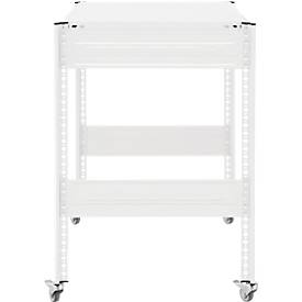 Kreativ-Tisch ORDO Professional, Grundtisch, multifunktional, herausnehmbare Schreibfläche, mobil, B 810 x T 635 x H 825 mm, Stahl, verkehrsweiß RAL 9016