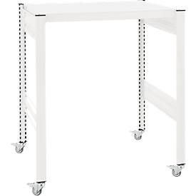 Kreativ-Tisch ORDO Professional, Grundtisch, multifunktional, herausnehmbare Schreibfläche, mobil, B 810 x T 635 x H 825 mm, Stahl, verkehrsweiß RAL 9016