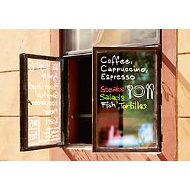 Kreidemarker edding 4090 4-15mm, 2 x weiß, 1xneongelb, 1xneonorange, 1xneonpink