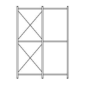 Kreuzverband für Regalsystem R 3000, für Feldbreite 994 mm, Höhe 1325 mm