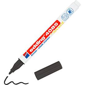 Krijtmarker edding 4085 , voor gladde oppervlakken, lijndikte 1-2 mm, ronde punt, zwart