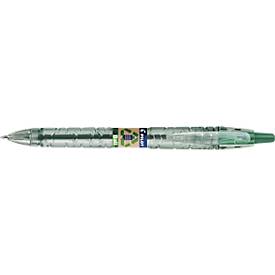 Kugelschreiber PILOT Bottle 2 Pen Ecoball, grün, Strichbreite 0,6 mm, dokumentenecht, nachfüllbar, Druckmechanik, 86 % Recyclingmaterial