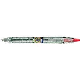Kugelschreiber PILOT Bottle 2 Pen Ecoball, rot, Strichbreite 0,6 mm, nachfüllbar, Druckmechanik, 86 % Recyclingmaterial