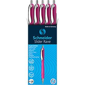 Kugelschreiber Slider Rave, power-pink, 5 Stück