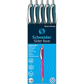 Kugelschreiber Slider Rave, teal, 5 Stück