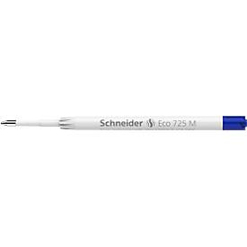 Kugelschreibermine Schneider ECO 725, Strichbreite M, Gehäuse 95 % recycelter Kunststoff, blau, 10 Stück