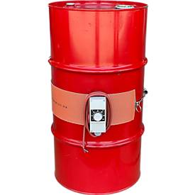 Kuhlmann Fass-Heizgürtel, analog, für 50-l-Stahlfässer, 500 W, 0-120 °C, IP54, B 1030 x T 3 x H 115 mm, Silikon, rot