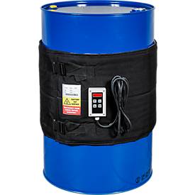 Kuhlmann Fass-Heizmantel, digital, für 200-220 l Stahl- oder Kunststoff-Fässer, 530 W, 0-90°C, IP40, B 1990 x T 10 x H 450 mm, Silikon-Fiberglas, schwarz