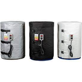Kuhlmann Fass-Heizmantel, digital, für 200-220 L Stahlfässer in Lebensmittel-/Pharmaindustrie, 1200 W, 0-120°C, IP40/IP54, B 1990 x T 10 x H 800 mm, weiß