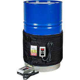 Kuhlmann Fassbodenheizer, digital, für 200-220 l Stahlfässer, 900 W, 0-120°C, IP40, B 550 x H 105 mm, Edelstahl, blau